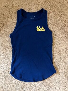 Boxercraft UCLA Navy Blue Tank Top with Yellow Script Logo